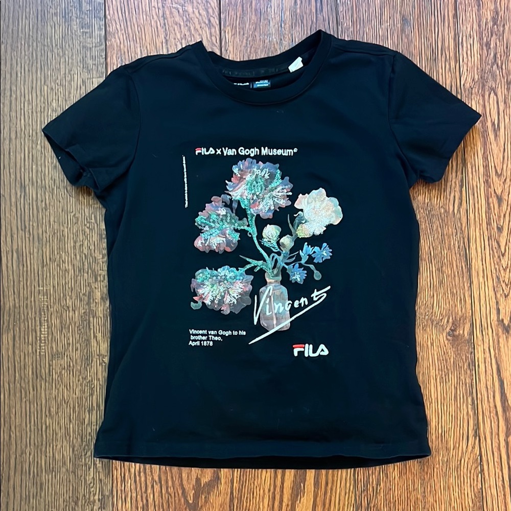 NWOT Rare Fila x Vincent Van Gogh Tee. Size Small